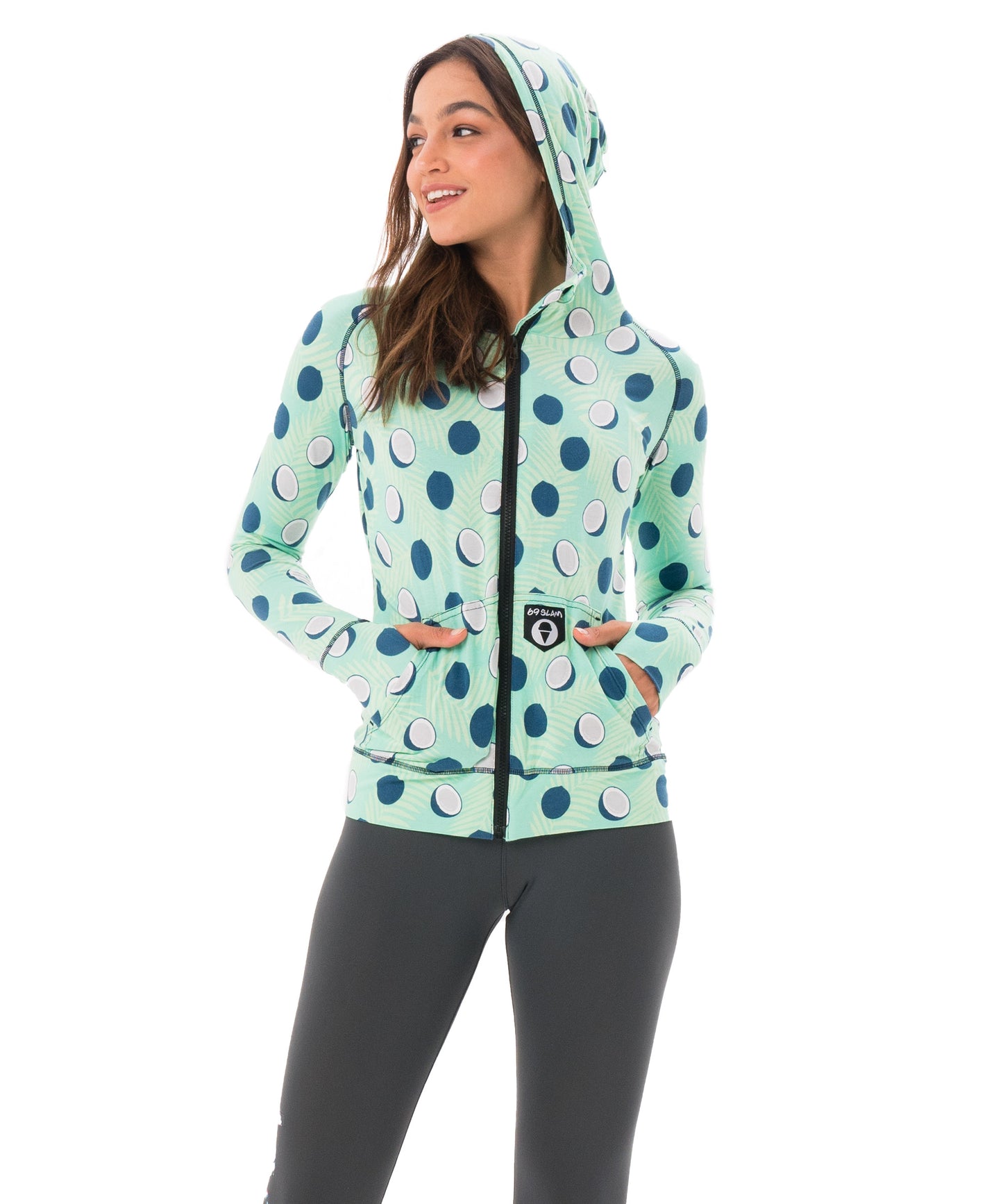 WOMEN COCO BLUE AINA HOODED VEST