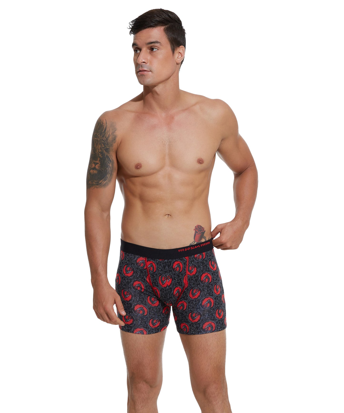MEN DRAGON DOTS  COLTON BAMBOO FITTED BOXER